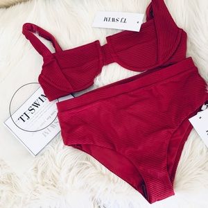 TJ Swim Merlot Bathing Suit